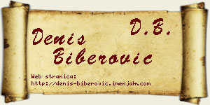 Denis Biberović vizit kartica